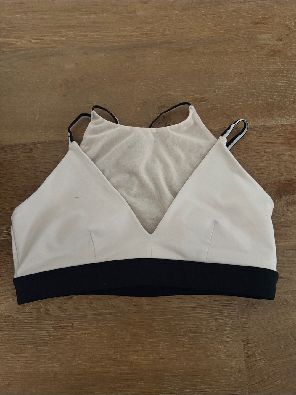 Alo Mesh Insert Bra with Black Band